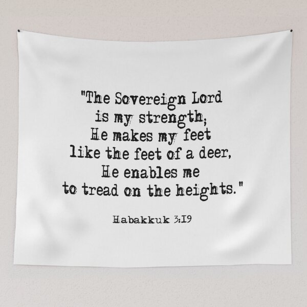 Item preview, Habakkuk 3:19 bible verse designed and sold by Run.Breathe.Create.