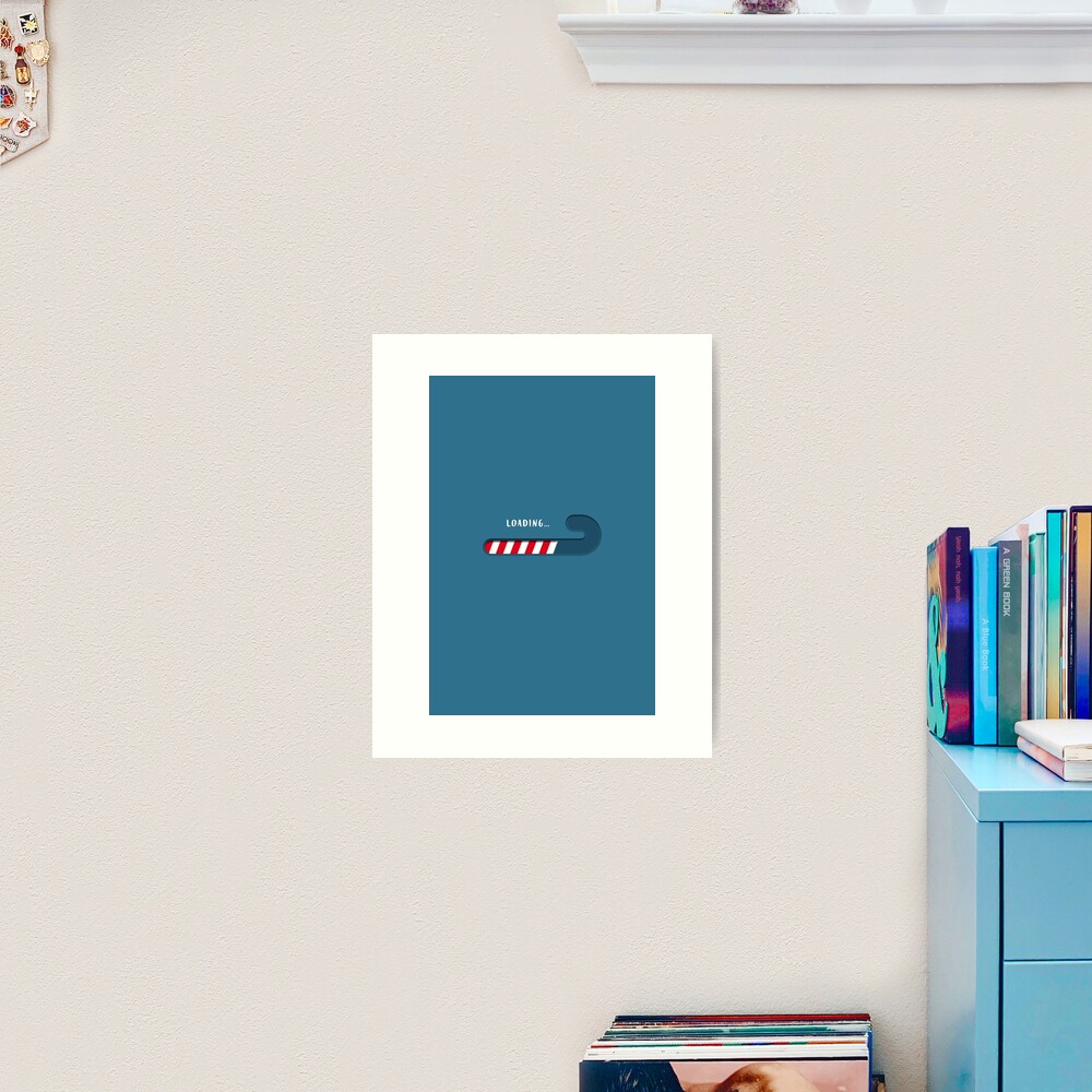 Christmas Candy Cane Loading Bar Art Print