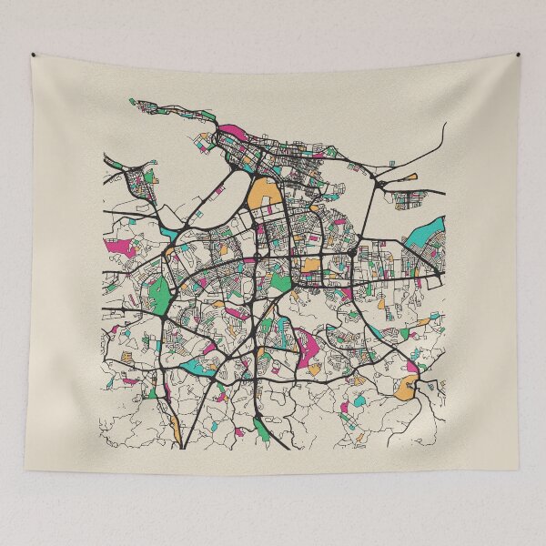 Item preview, San Juan, Puerto Rico Street Map designed and sold by A Deniz Akerman.