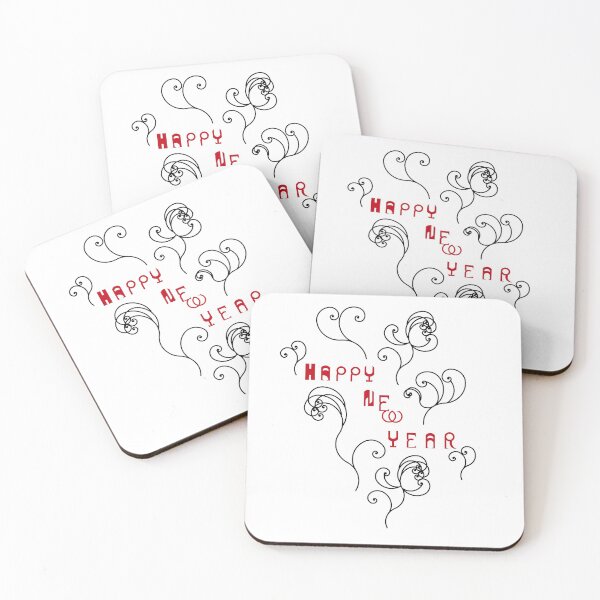 Item preview, Happy New Year - Hand Made Typography - Gloden Rule Flowers. designed and sold by BDLVandFriends.