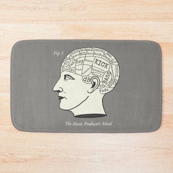 Item preview, The Music Producer's Mind Phrenology designed and sold by WibbleDesign.