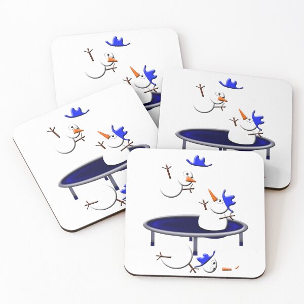 Item preview, trampolining snowmen designed and sold by gruntpig.
