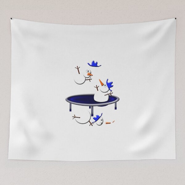 Item preview, trampolining snowmen designed and sold by gruntpig.