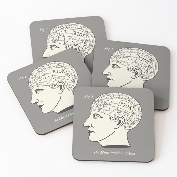 Item preview, The Music Producer's Mind Phrenology designed and sold by WibbleDesign.