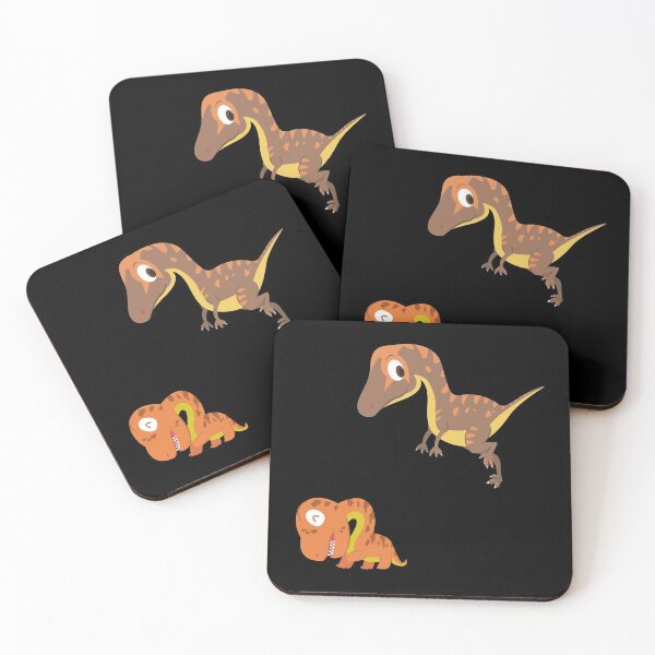 Item preview, Friendly Dinosaurs pattern brown orange designed and sold by kyds.