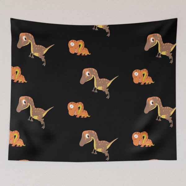 Item preview, Friendly Dinosaurs pattern brown orange designed and sold by kyds.