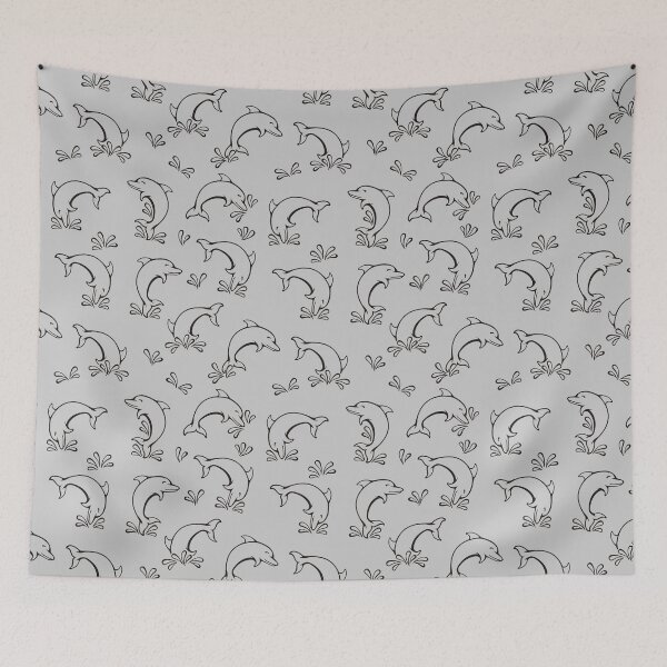 Item preview, Dolphin Icons Pattern designed and sold by sifis.