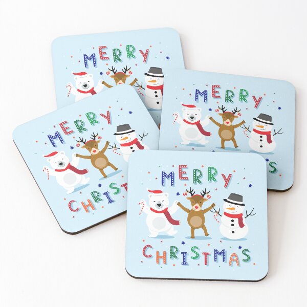 Item preview, Merry Christmas Everyone- Dancing Rudolph and Frosty designed and sold by HeraAndKosmos.