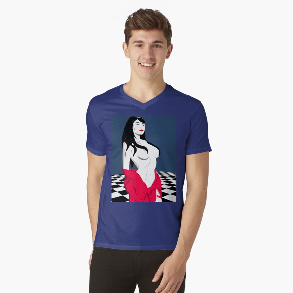 Item preview, V-Neck T-Shirt designed and sold by djspacegr.