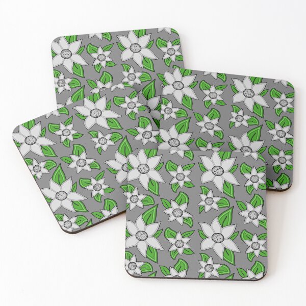 Item preview, Grey, Black and White Flower Floral Pattern designed and sold by Harriet Linton.