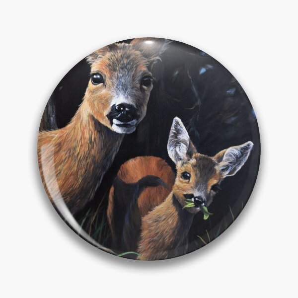 Item preview, Near the forest - Mother and Baby roe deer designed and sold by ElisaZanoliArt.