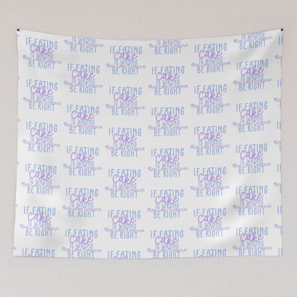 Item preview, Eat The Cake Fan Quote Blue Purple designed and sold by Sunny Collections.