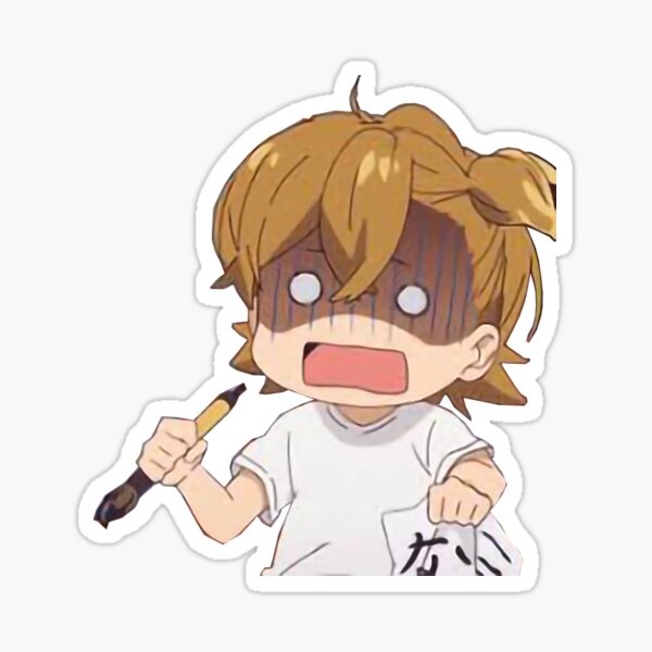 barakamon selfie Sticker for Sale by animedesigne4u