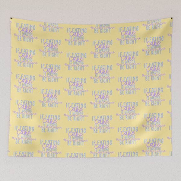 Item preview, Eat The Cake Fan Quote Blue Purple Yellow Pack designed and sold by Sunny Collections.