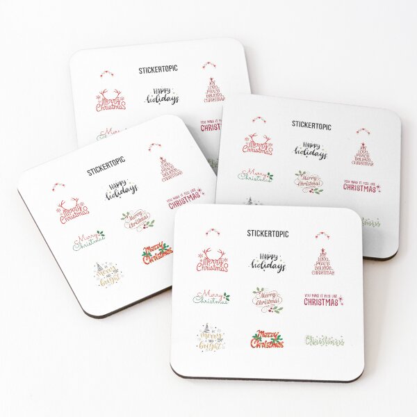 Item preview, Merry Christmas Illustrations Quotes Pack designed and sold by stickertopic.