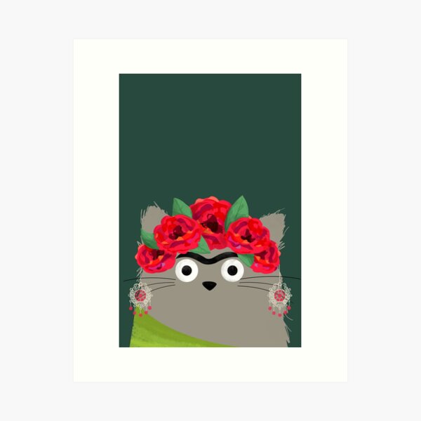 Cat Frida Art Print