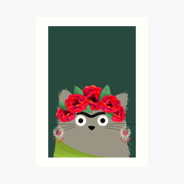 Cat Frida Art Print