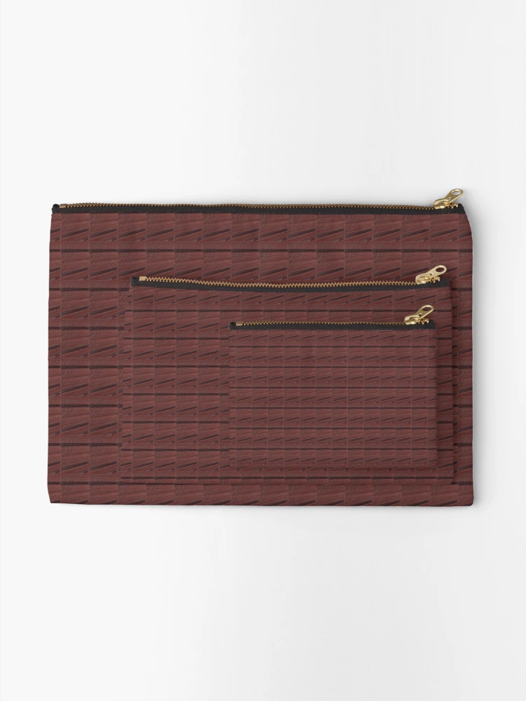 Thumbnail 2 of 4, Zipper Pouch, CHOCOLATE ROSA RUFF CUT designed and sold by SK8N.