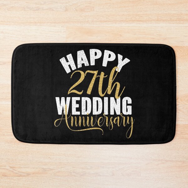 Item preview, Happy 27th Wedding Anniversary Matching Gift For Couples design designed and sold by Grabitees.