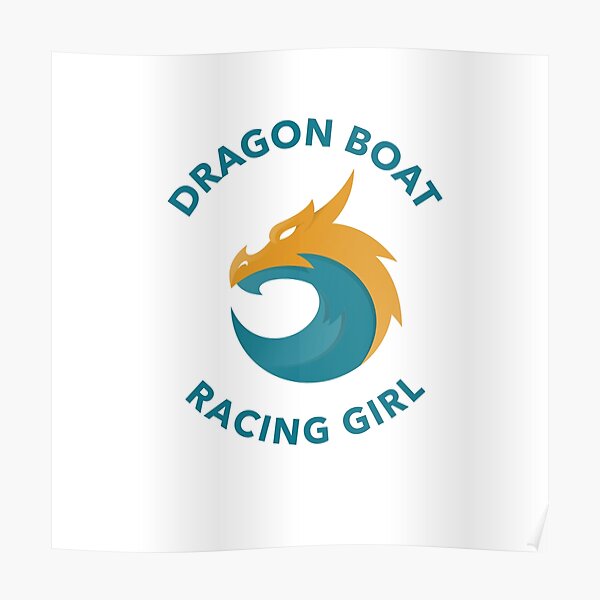 Dragon Boat Racing Girl Poster