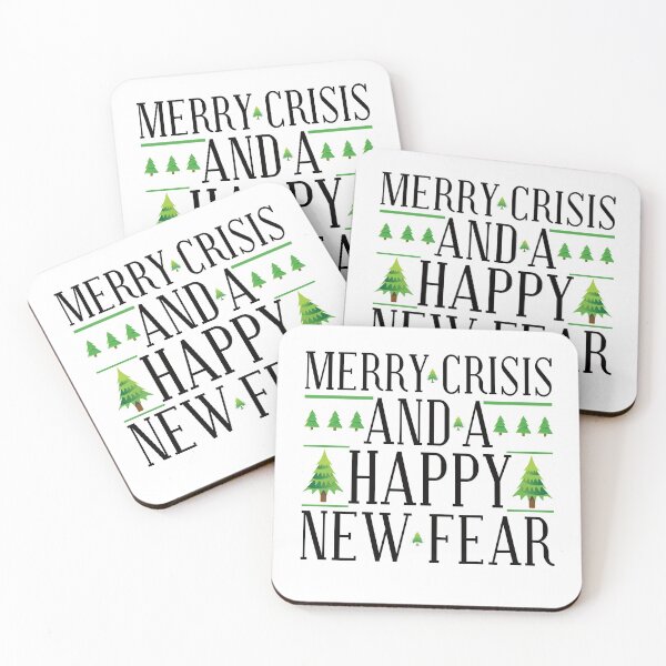 Item preview, merry crisis and a happy new fear designed and sold by Artsy Aura ⭐⭐⭐⭐⭐  .