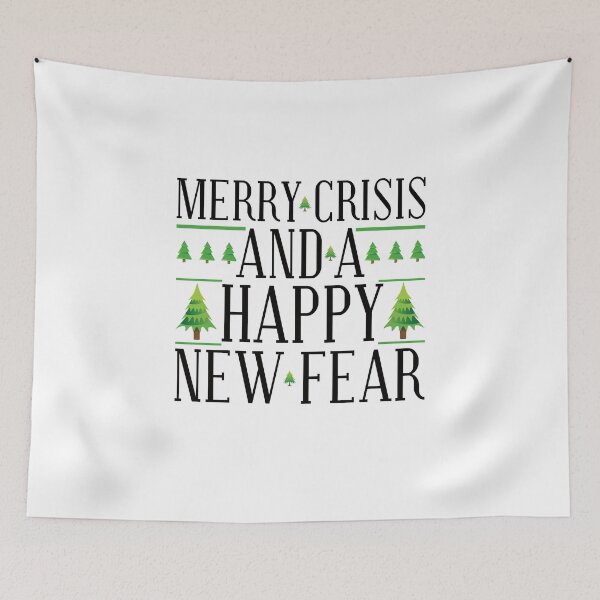 Item preview, merry crisis and a happy new fear designed and sold by Artsy Aura ⭐⭐⭐⭐⭐  .