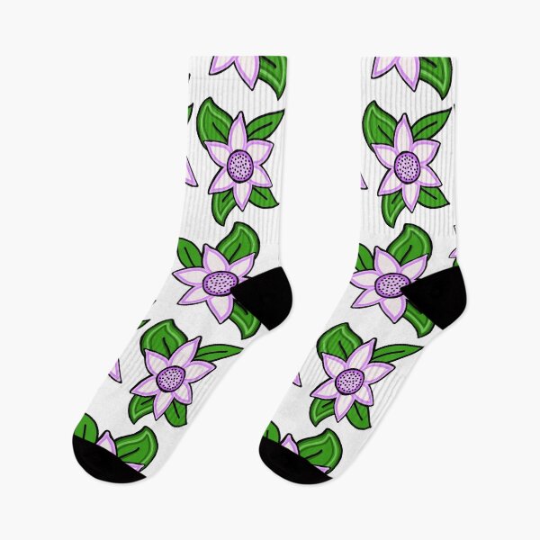 Item preview, White and Purple Flower Floral Pattern designed and sold by Harriet Linton.