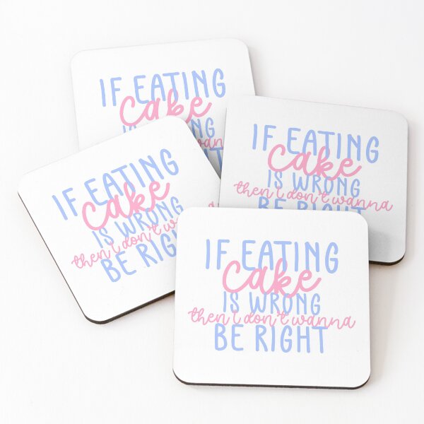 Item preview, Eat The Cake Fan Quote Blue Pink designed and sold by Sunny Collections.