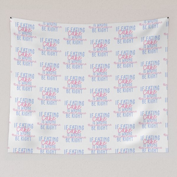 Item preview, Eat The Cake Fan Quote Blue Pink designed and sold by Sunny Collections.