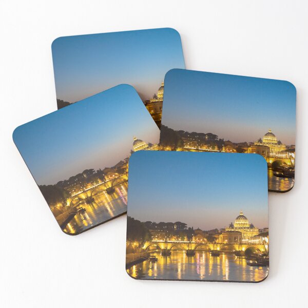 Item preview, Sunset on Tiber river bridge with Vatican City - Rome, Italy designed and sold by Paolo Modena Photography    -   Fine Italian Art.