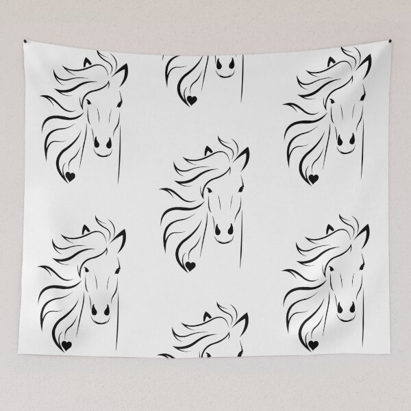 Item preview, Horse Lover - Black horse and heart design designed and sold by ZenNature.