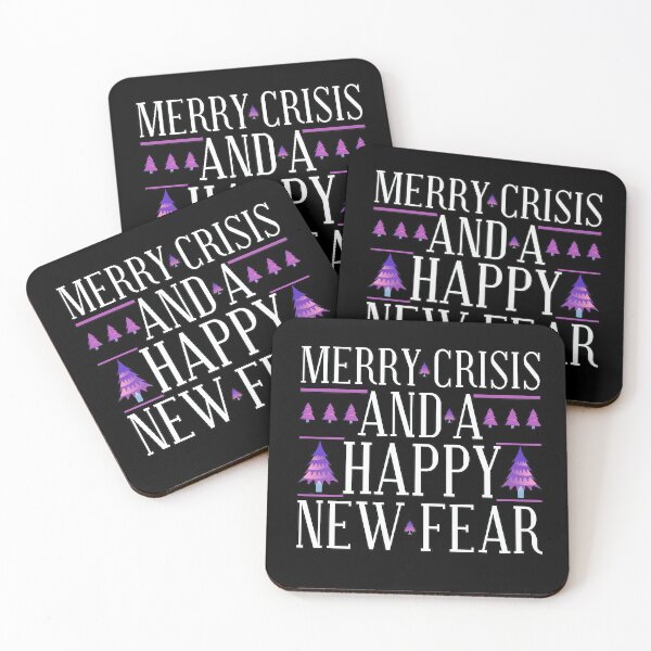 Item preview, merry crisis and a happy new fear designed and sold by Artsy Aura ⭐⭐⭐⭐⭐  .