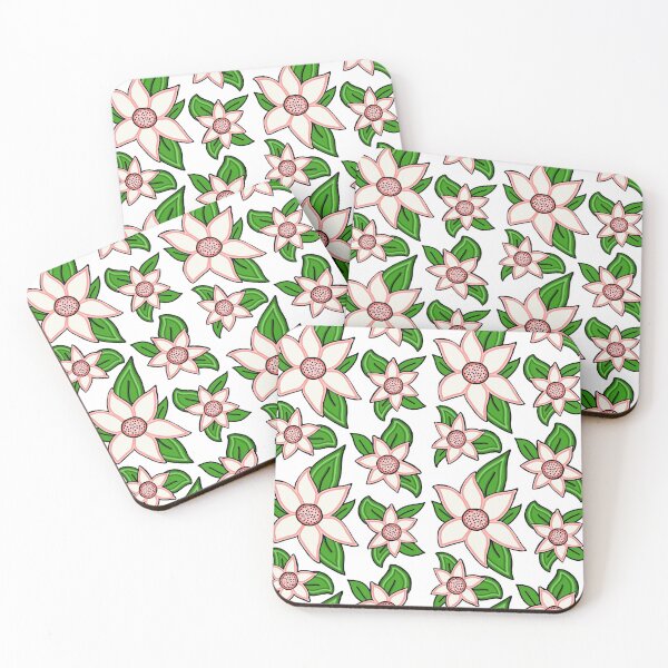 Item preview, White and Peach Flower Floral Pattern designed and sold by Harriet Linton.