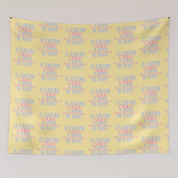 Item preview, Eat The Cake Fan Quote Blue Pink Yellow Pack designed and sold by Sunny Collections.