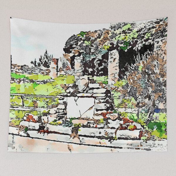 Item preview, Rocca Cilento: damage wall and column designed and sold by Giuseppe Cocco.