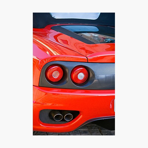 Ferrari 360 F1 Spider Tail Lights & Exhaust Photographic Print