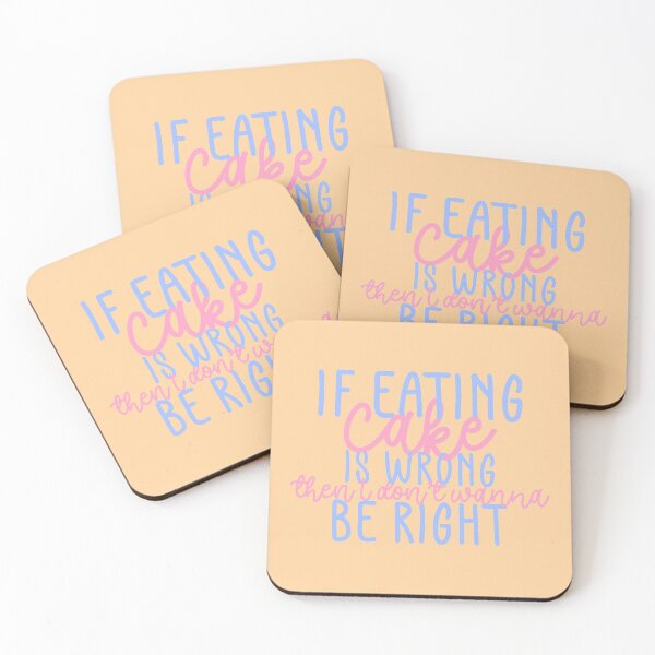 Item preview, Eat The Cake Fan Quote Blue Pink Orange Pack designed and sold by Sunny Collections.