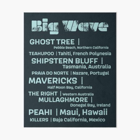 Big Wave List Art Board Print