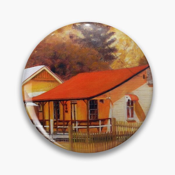 Item preview, Australian Scene - Golden glow over cottage and halls designed and sold by Anne Huth.