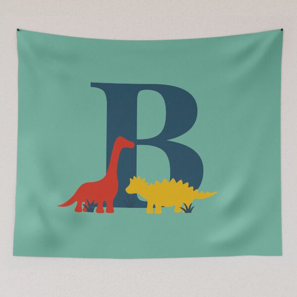 Aperçu de l'œuvre Dinosaures - Nom B personnalisé, initiale, monogramme créée et vendue par CocoandDaisy.