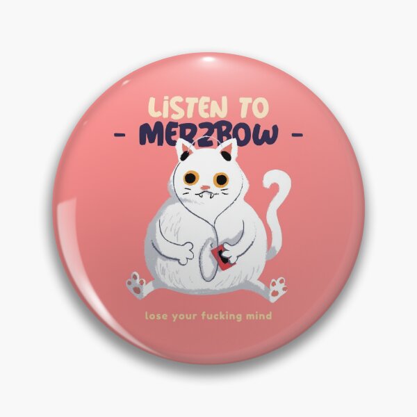 Item preview, Merzbow noise rock cat pink blue designed and sold by LAST WEEK'S STOLEN AESTHETICS.