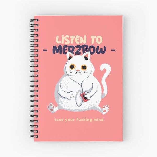 Item preview, Merzbow noise rock cat pink blue designed and sold by LAST WEEK'S STOLEN AESTHETICS.