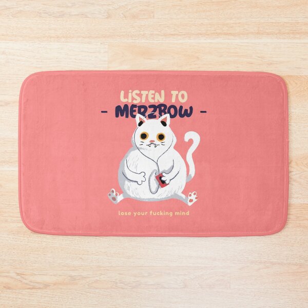 Item preview, Merzbow noise rock cat pink blue designed and sold by LAST WEEK'S STOLEN AESTHETICS.