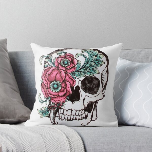 Item preview, White Skull with Flower designed and sold by slc2213.