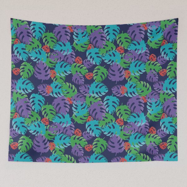 Item preview, Midnight jungle leaves designed and sold by Jake Purcell.