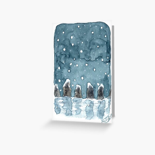 Snowy stones Greeting Card