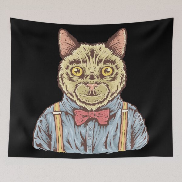 Item preview, Funny cat wearing suspenders designed and sold by kalud-zoldyck.