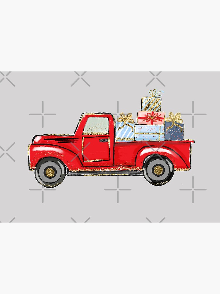 christmas red truck with awards,merry christmas by whuaud