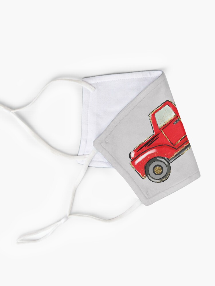 Alternate view of christmas red truck with awards,merry christmas Mask