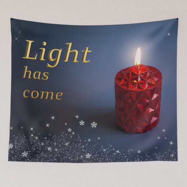 Item preview, "Light has come" Christmas Candle designed and sold by LindaCooke.